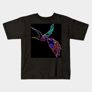 Colorful Glow Bird Kids T-Shirt